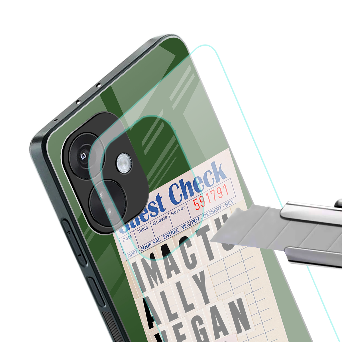 i'm vegan back phone cover | glass case for oneplus nord ce 3