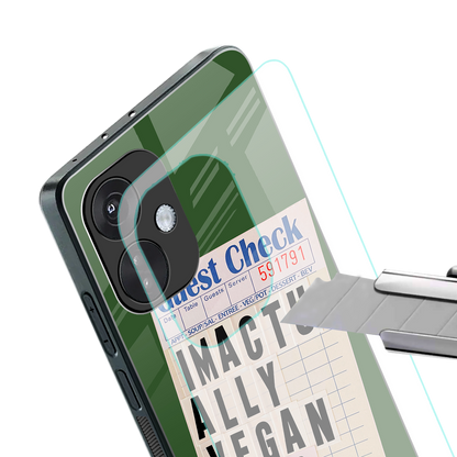 i'm vegan back phone cover | glass case for oneplus nord ce 3