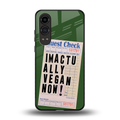 i'm vegan back phone cover | glass case for oneplus nord ce 4 lite