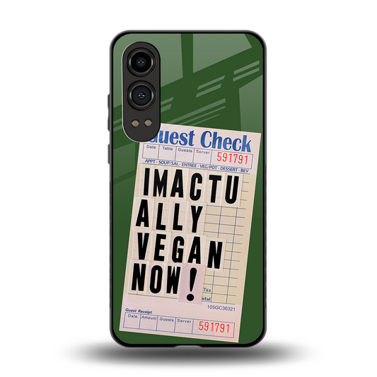 i'm vegan back phone cover | glass case for oneplus nord ce 4 lite