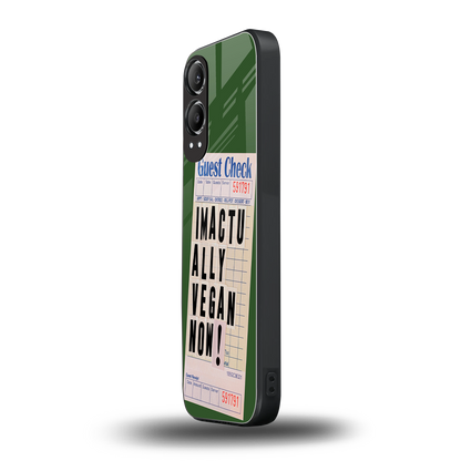 i'm vegan back phone cover | glass case for oneplus nord ce 4 lite