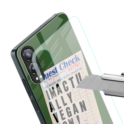 i'm vegan back phone cover | glass case for oneplus nord ce 4 lite
