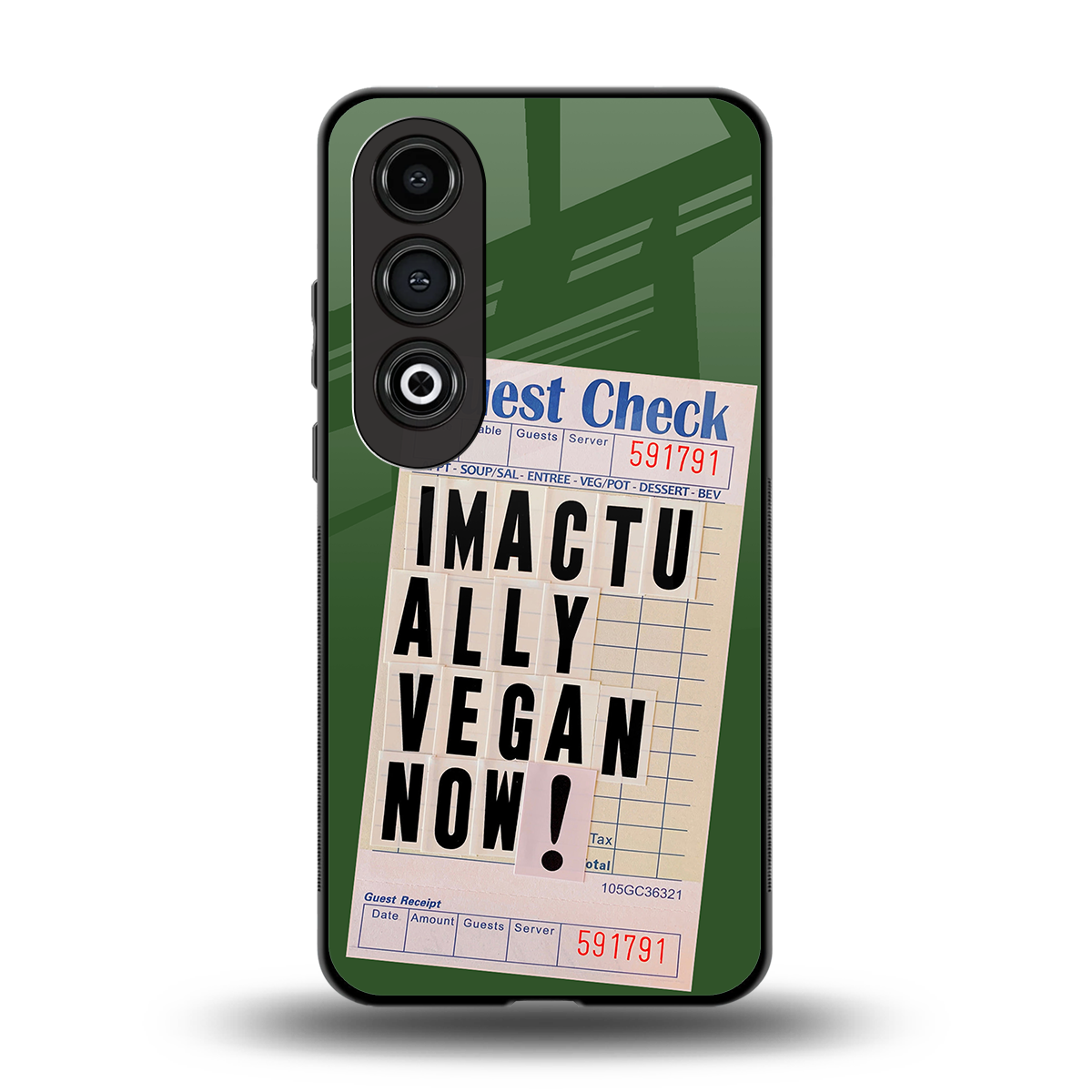i'm vegan back phone cover | glass case for oneplus nord ce 4
