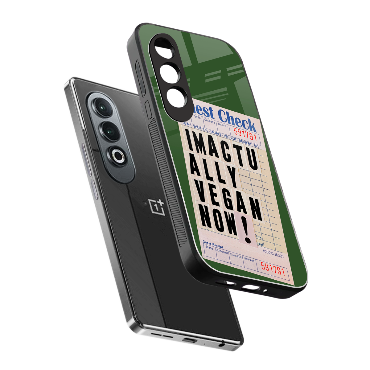 i'm vegan back phone cover | glass case for oneplus nord ce 4
