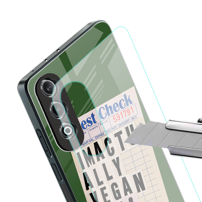 i'm vegan back phone cover | glass case for oneplus nord ce 4