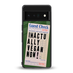 i'm vegan back phone cover | glass case for google pixel 6 pro