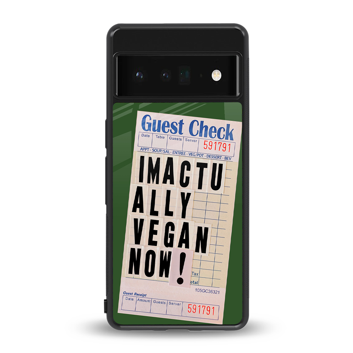 i'm vegan back phone cover | glass case for google pixel 6 pro