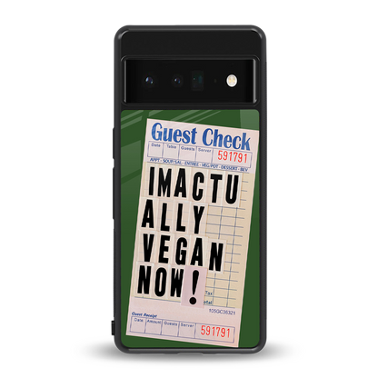 i'm vegan back phone cover | glass case for google pixel 6 pro