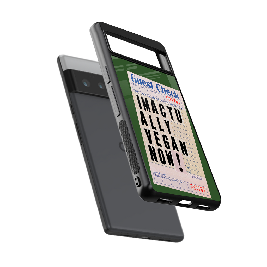 i'm vegan back phone cover | glass case for google pixel 6 pro