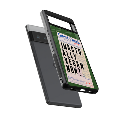 i'm vegan back phone cover | glass case for google pixel 6 pro