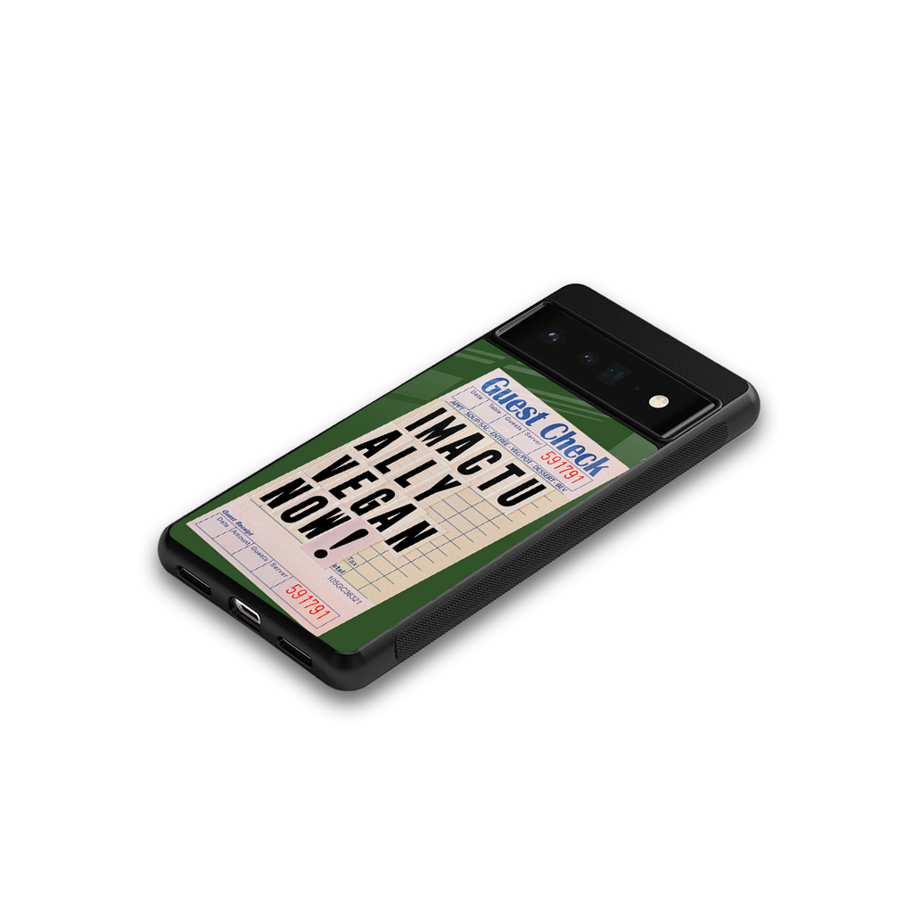 i'm vegan back phone cover | glass case for google pixel 6 pro