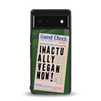 i'm vegan back phone cover | glass case for google pixel 6