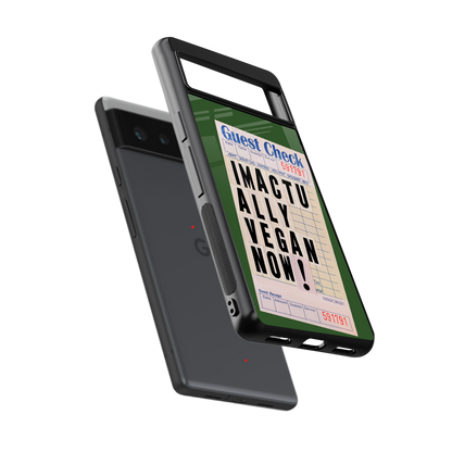 i'm vegan back phone cover | glass case for Google Pixel 6A