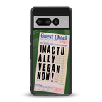 i'm vegan back phone cover | glass case for google pixel 7 pro
