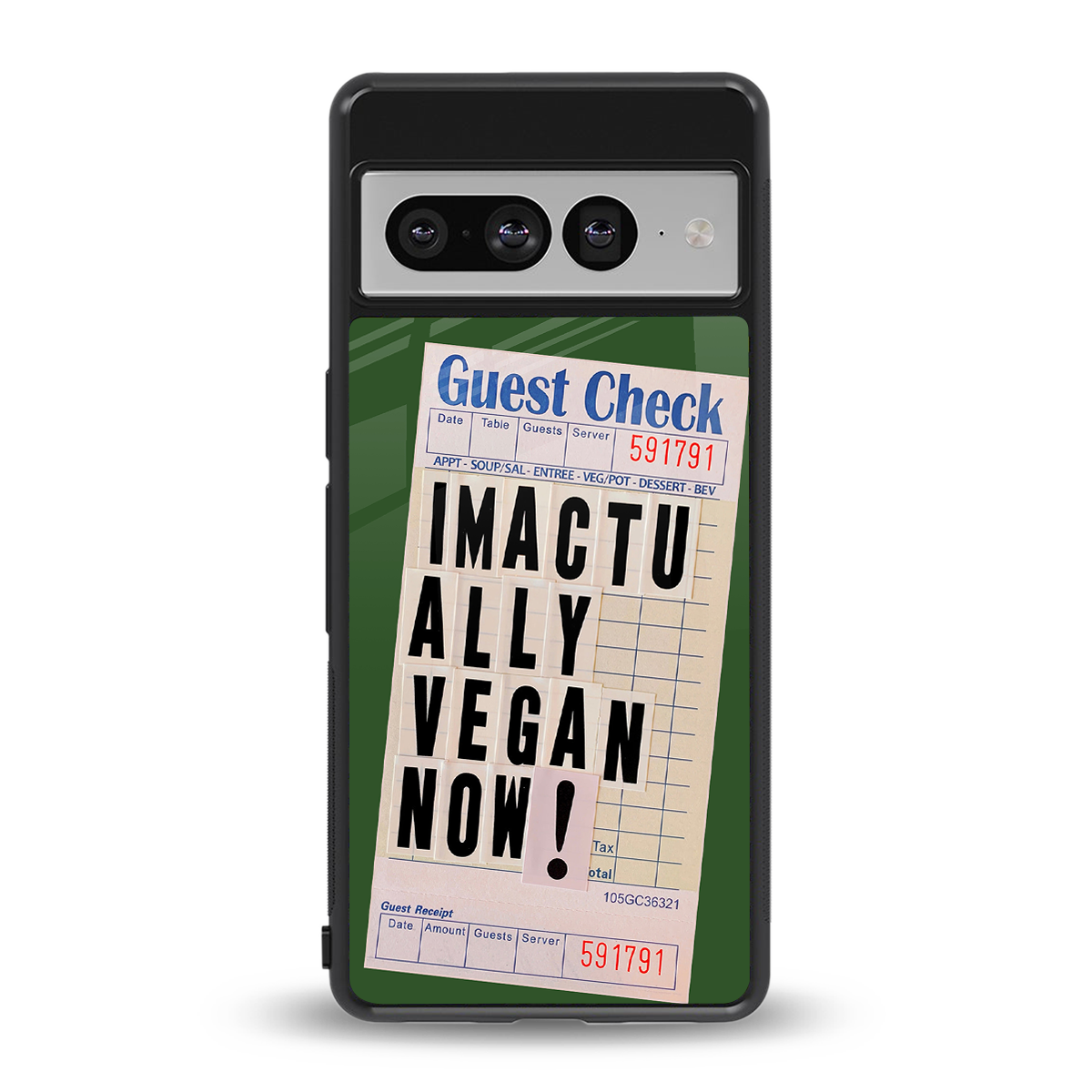 i'm vegan back phone cover | glass case for google pixel 7 pro