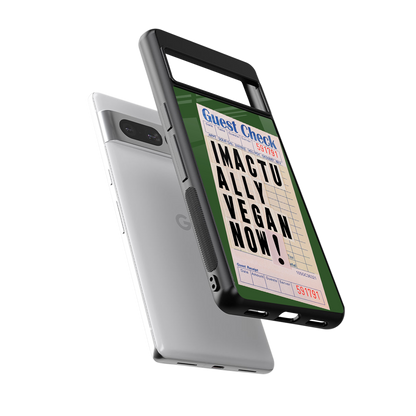 i'm vegan back phone cover | glass case for google pixel 7 pro