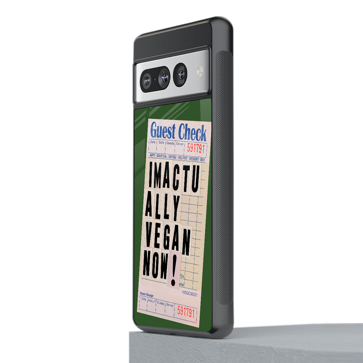 i'm vegan back phone cover | glass case for google pixel 7 pro