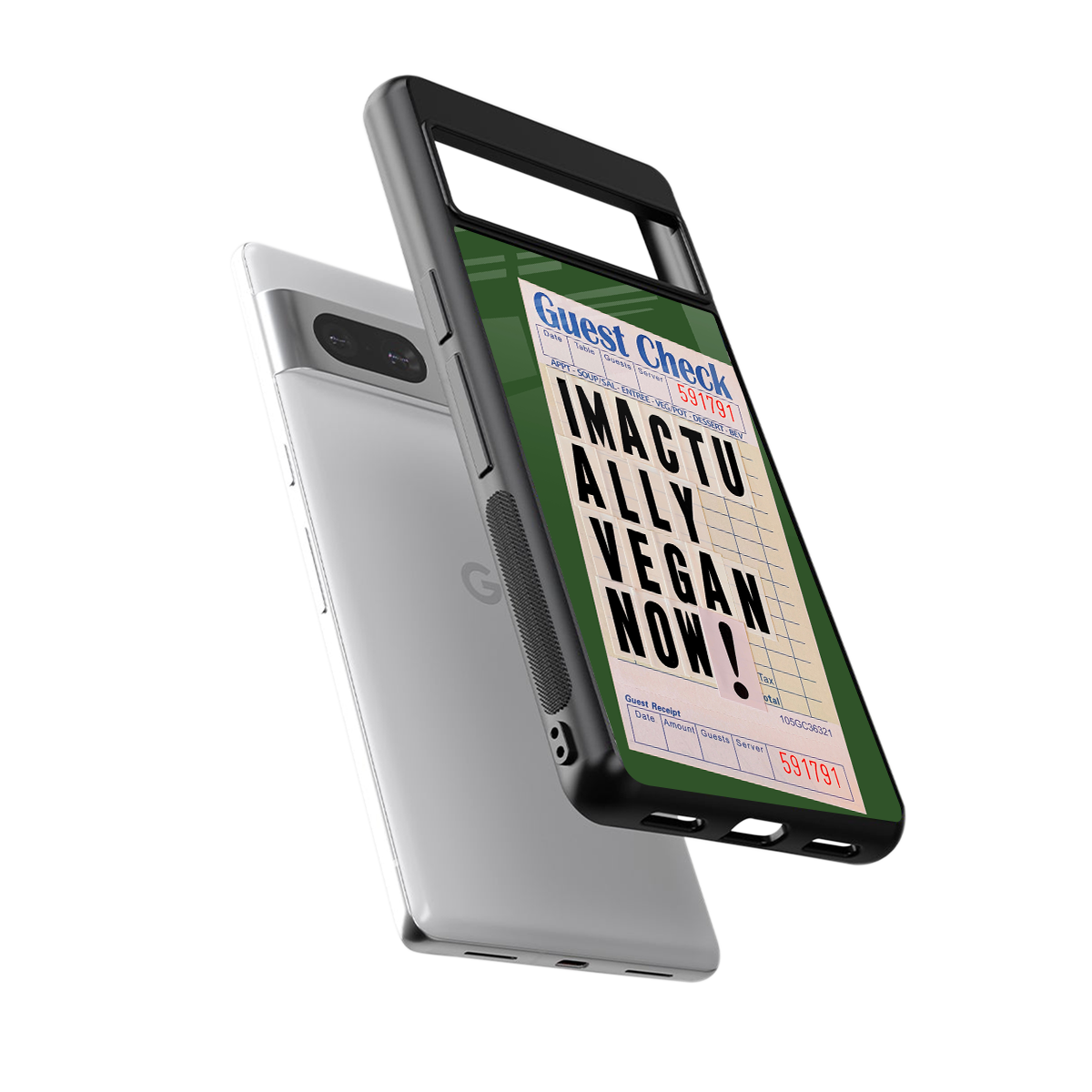 i'm vegan back phone cover | glass case for Google Pixel 7A