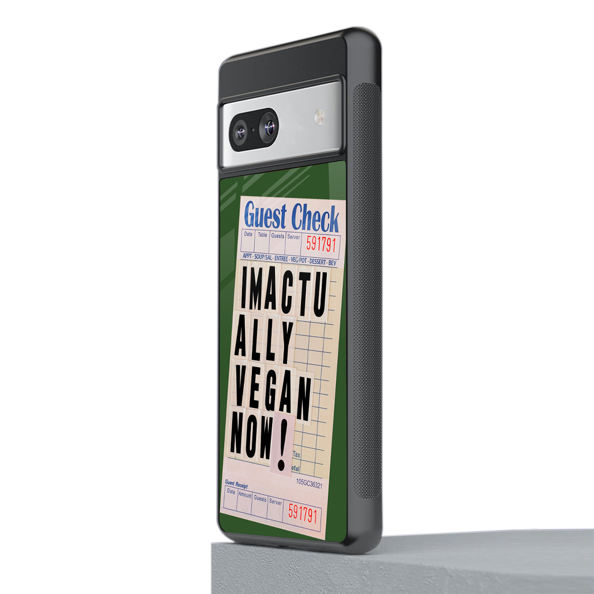 i'm vegan back phone cover | glass case for Google Pixel 7A