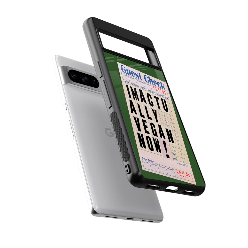 i'm vegan back phone cover | glass case for google pixel 8 pro