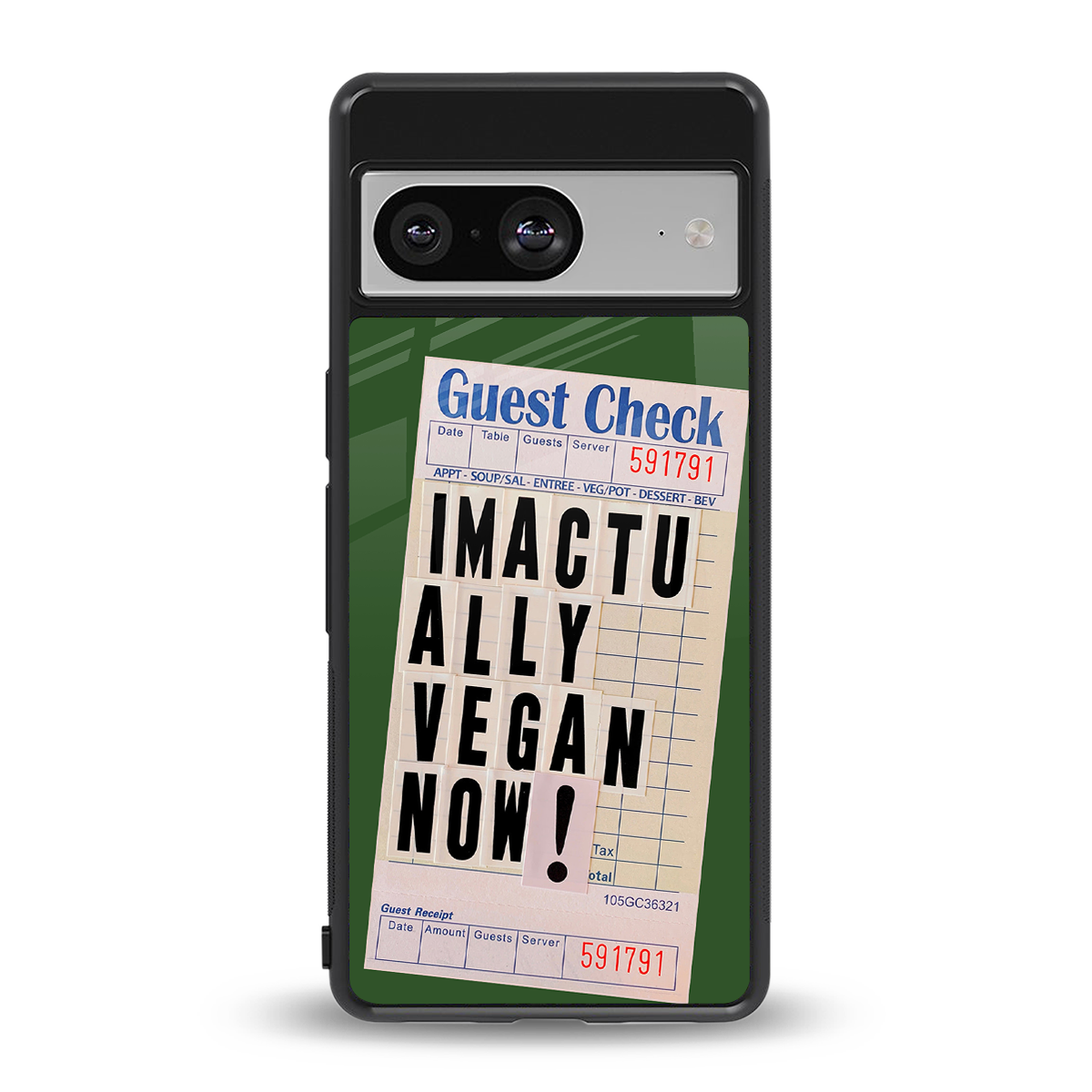 i'm vegan back phone cover | glass case for Google Pixel 8
