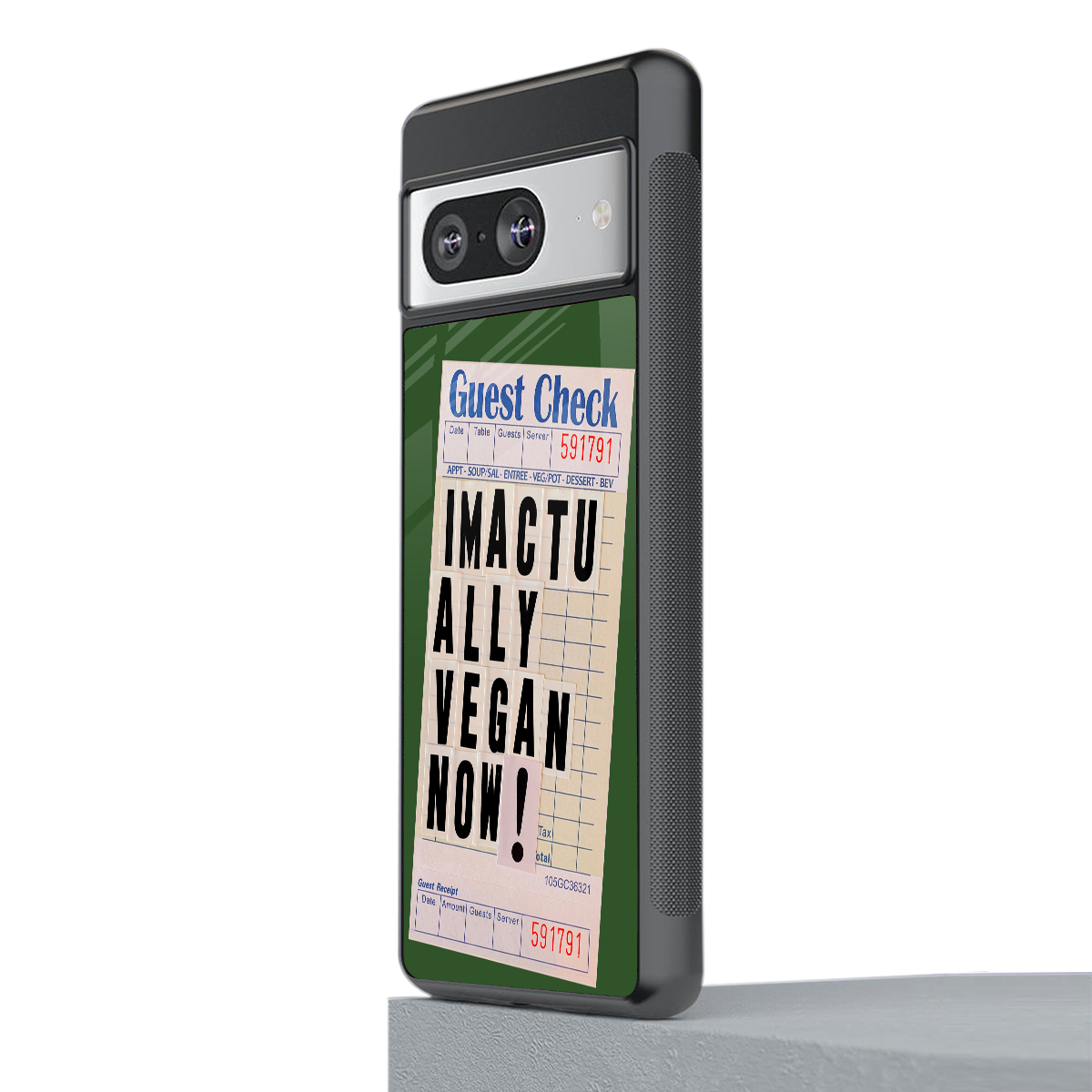 i'm vegan back phone cover | glass case for Google Pixel 8