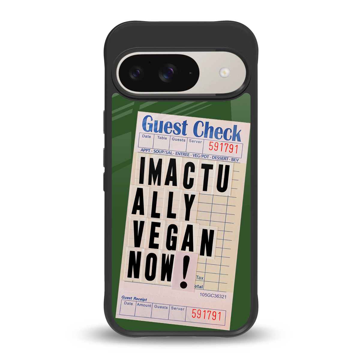 i'm vegan back phone cover | glass case for google pixel 9