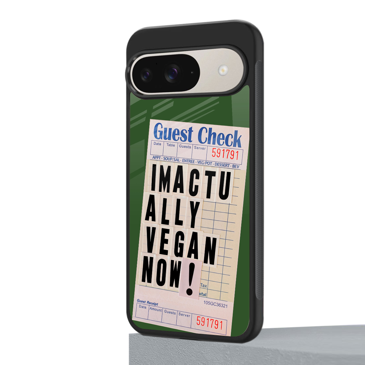 i'm vegan back phone cover | glass case for google pixel 9
