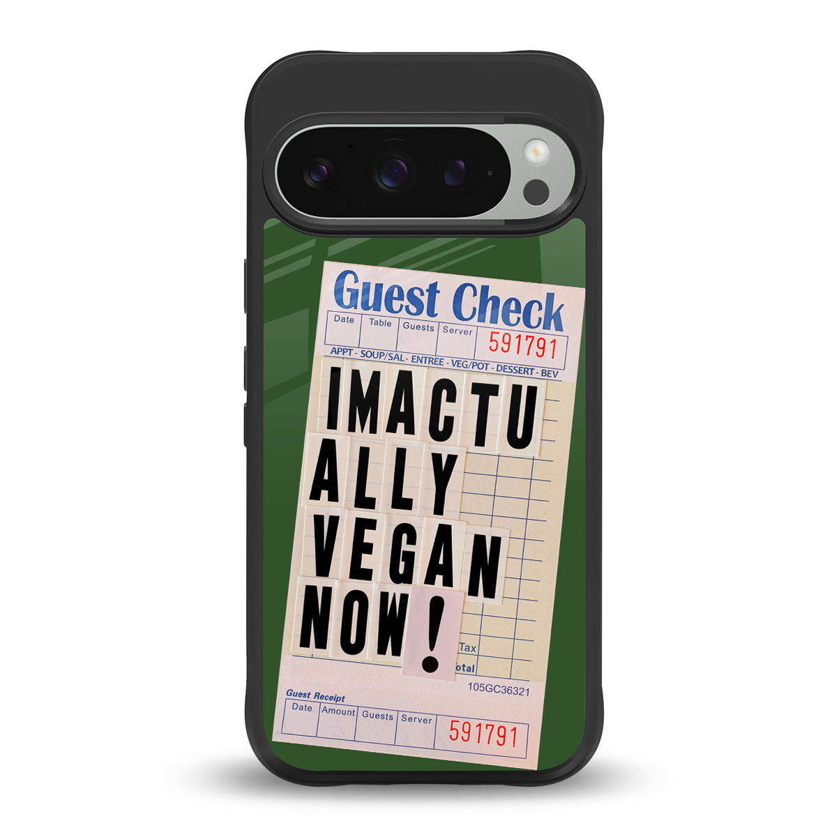 i'm vegan back phone cover | glass case for google pixel 9 pro