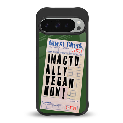 i'm vegan back phone cover | glass case for google pixel 9 pro xl