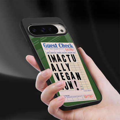 i'm vegan back phone cover | glass case for google pixel 9 pro xl