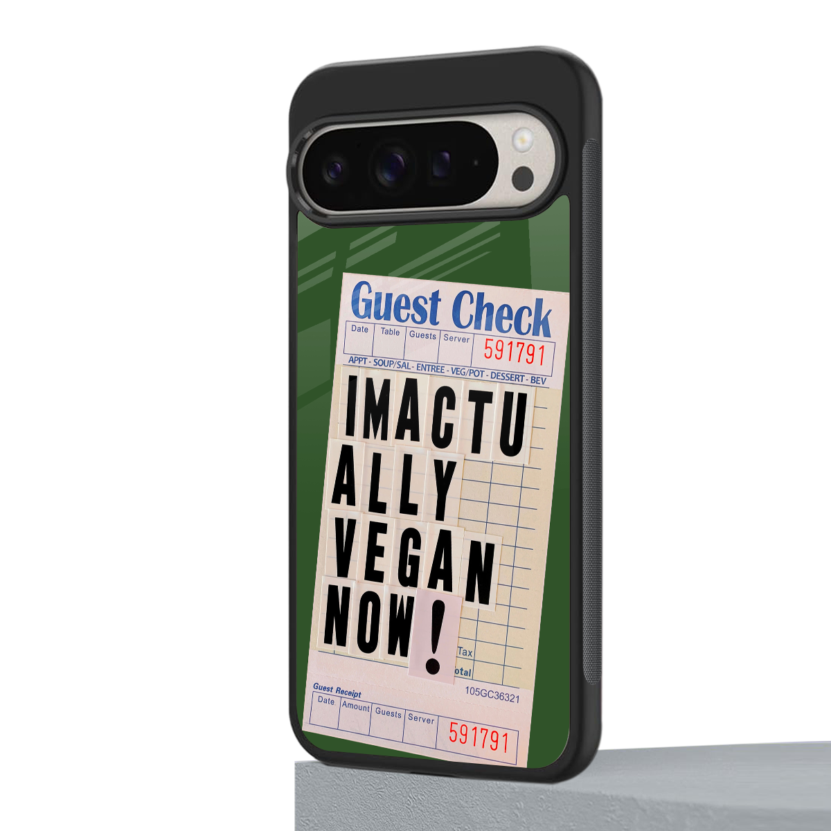 i'm vegan back phone cover | glass case for google pixel 9 pro