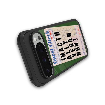 i'm vegan back phone cover | glass case for google pixel 9 pro xl