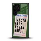 i'm vegan back phone cover | glass case for samsung galaxy s23 ultra