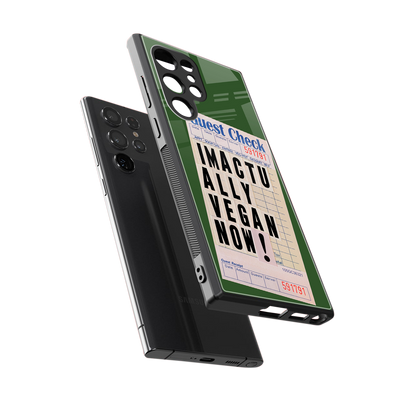 i'm vegan back phone cover | glass case for samsung galaxy s23 ultra