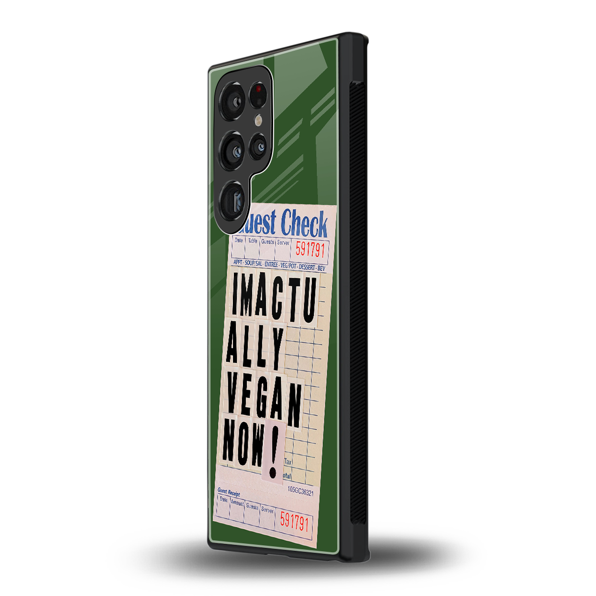 i'm vegan back phone cover | glass case for samsung galaxy s23 ultra