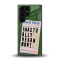 i'm vegan back phone cover | glass case for samsung galaxy s25 ultra