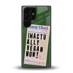 i'm vegan back phone cover | glass case for samsung galaxy s25 ultra