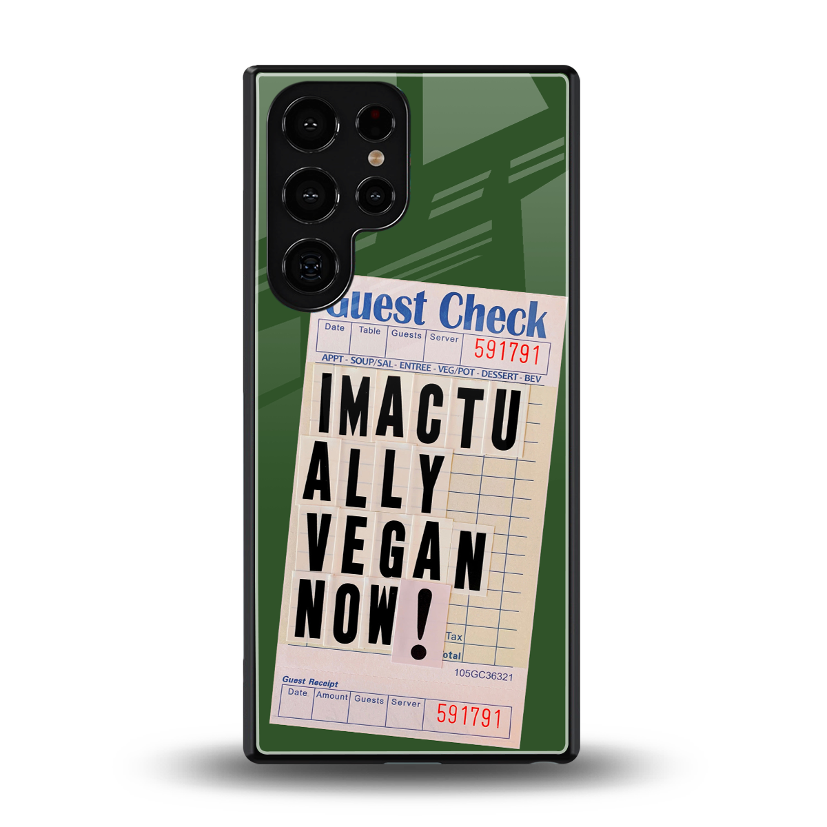 i'm vegan back phone cover | glass case for samsung galaxy s25 ultra