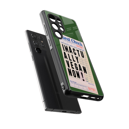i'm vegan back phone cover | glass case for samsung galaxy s25 ultra