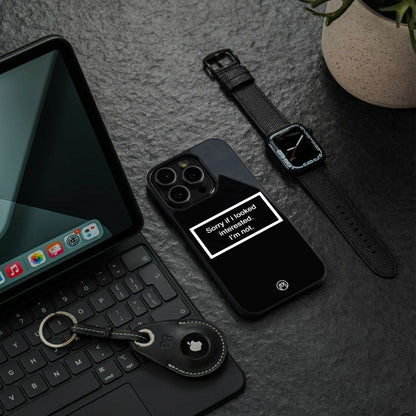 i'm not interested black back phone cover | glass case for google pixel 9 pro xl