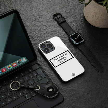 i'm not interested white back phone cover | glass case for Google Pixel 7A