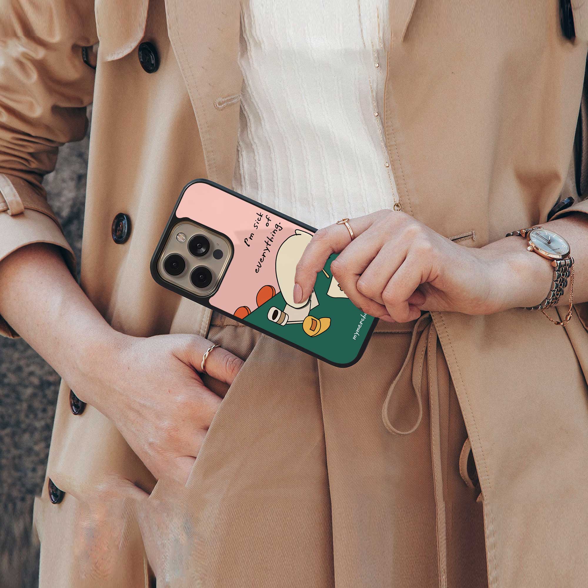 I'm Sick Of Everything Phone Cover | Glass Case