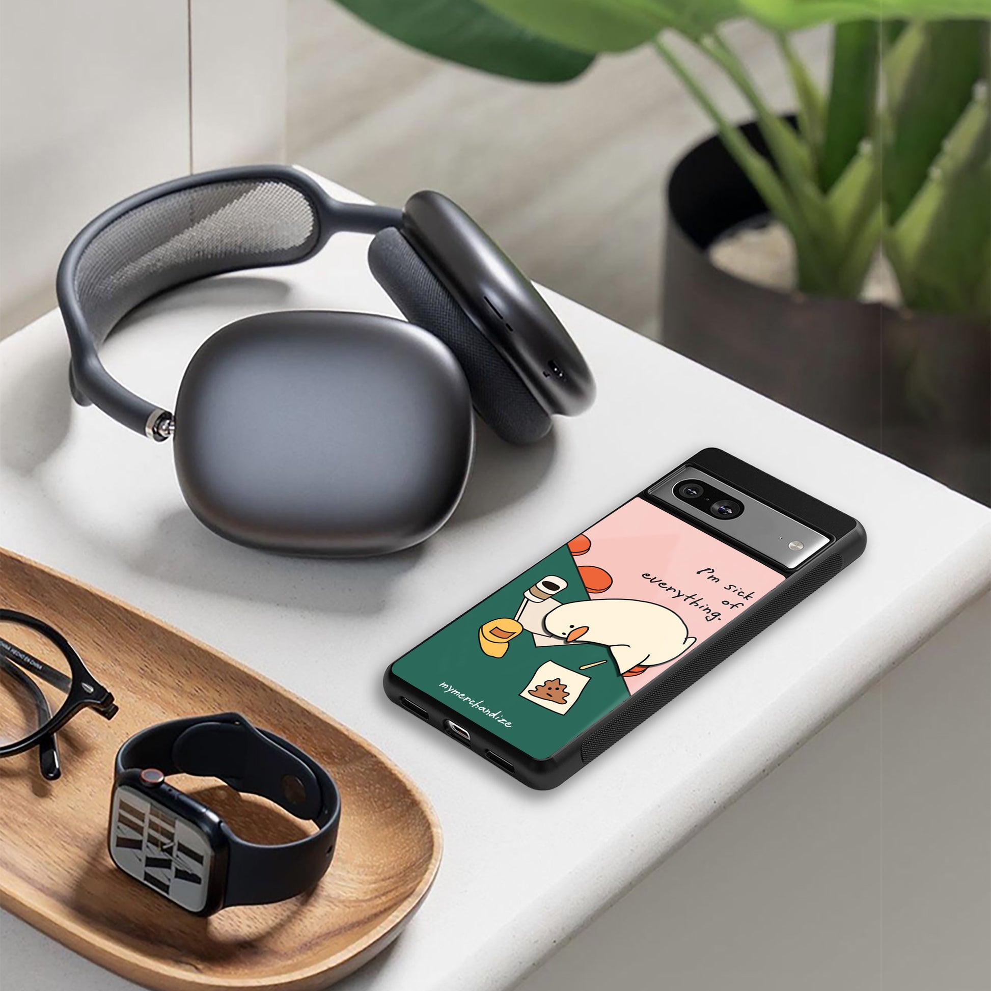i'm sick of everything back phone cover | glass case for google pixel 9 pro