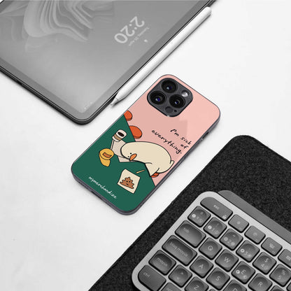 i'm sick of everything back phone cover | glass case for nothing phone 2