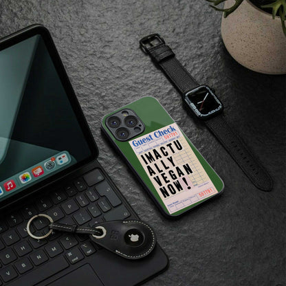 i'm vegan back phone cover | glass case for Google Pixel 7A