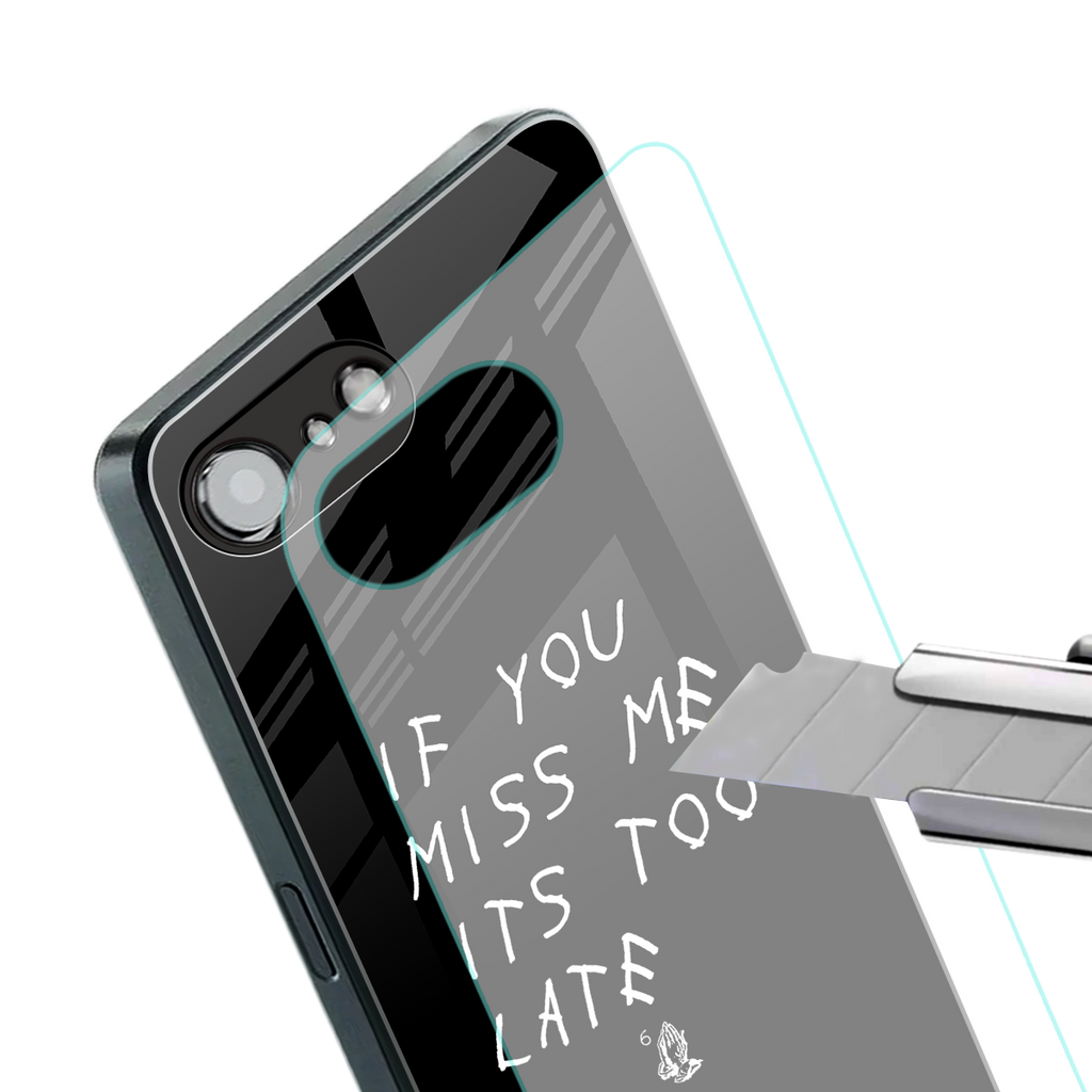 if you miss me its too late back phone cover | glass case for iphone 16e