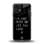 if you miss me its too late back phone cover | glass case for nothing phone 1