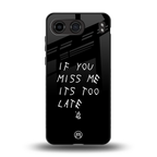 if you miss me its too late back phone cover | glass case for oneplus nord 4