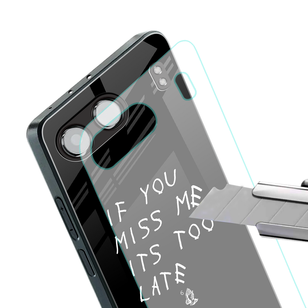 if you miss me its too late back phone cover | glass case for oneplus nord 4